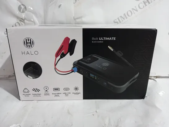 HALO BOLT ULTIMATE POWER BANK W/JUMP STARTER AIR COMPRESSOR & AC OUTLET