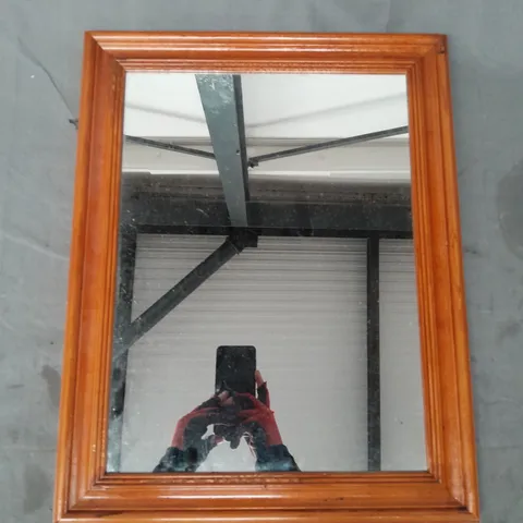 DECORATIVE MIRROR IN WOOD EFFECT FRAME - COLLECTION ONLY