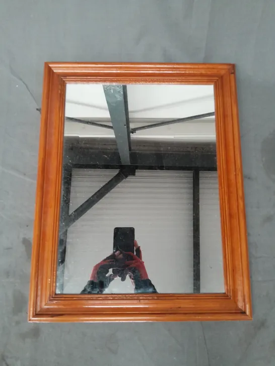 DECORATIVE MIRROR IN WOOD EFFECT FRAME - COLLECTION ONLY