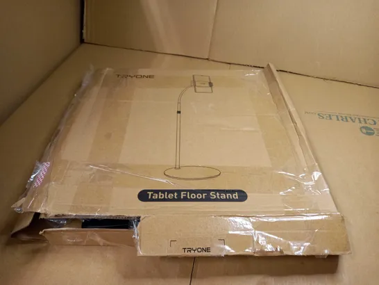 BOXED BLACK TABLET FLOOR STAND