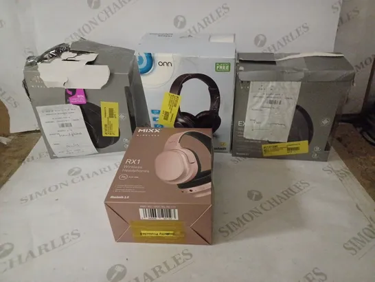 LOT OF 4 ASSORTED WIRELESS HEADPHONES