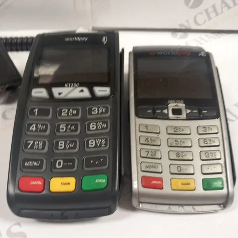 2 ASSORTED WORLD PLAY CARD MACHINES TO INCLUDE; ICT250 AND IWL250