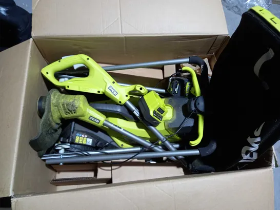 RYOBI 18V ONE+ CORDLESS 33CM LAWNMOWER AND TRIMMER