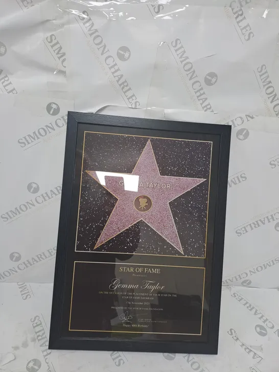 PERSONALISED STAR FRAME PICTURED RRP £39.99