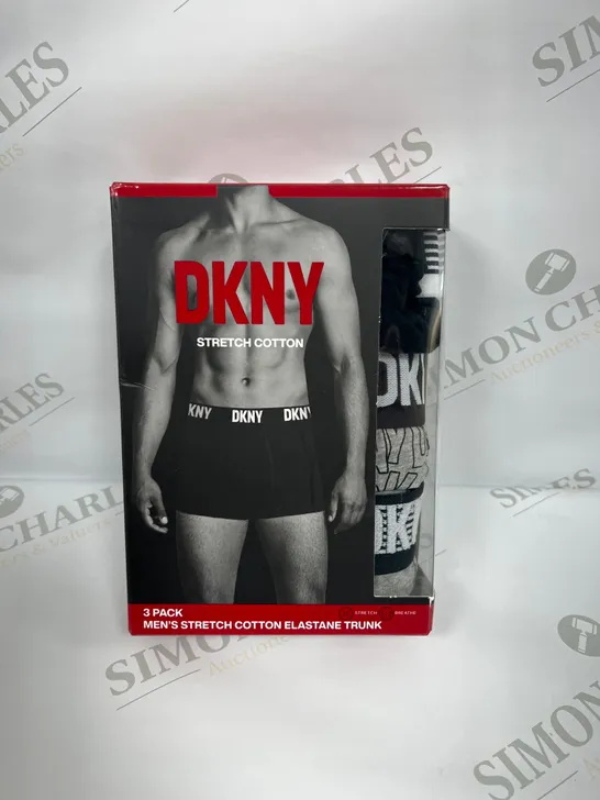 DKNY 3PC STRETCH ELASTANE TRUNKS SIZE MEDIUM