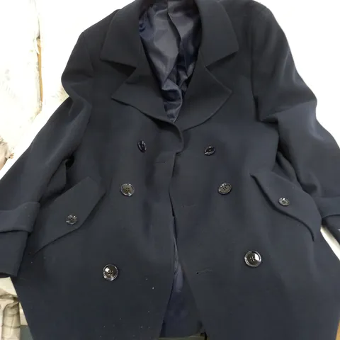 MOSRS KUSHNER BLUE LONG COAT SIZE L