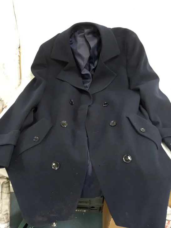 MOSRS KUSHNER BLUE LONG COAT SIZE L