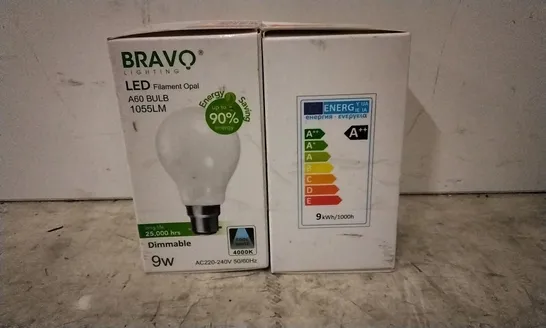 BOXED 9W B22 DIMMABLE LED 4000K GLS BULB (SET OF 2)