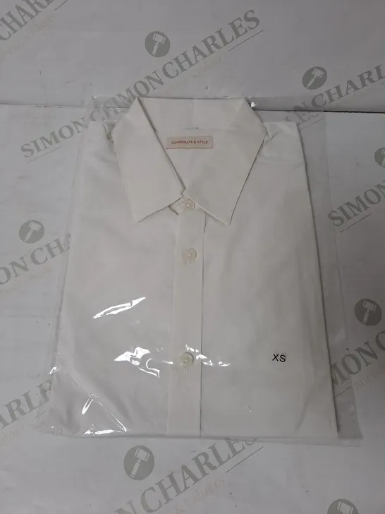 SEALED SET OF 6 BRAND NEW CORPORATIVE STYLE WHITE SHIRTS - XS