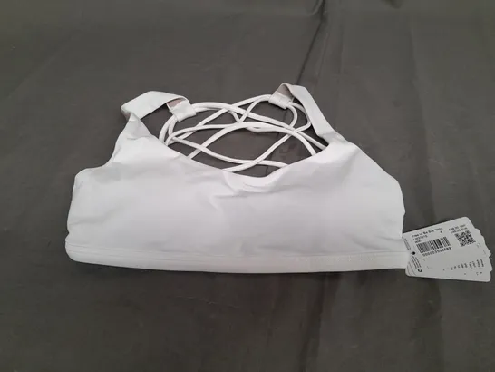 LULULEMON FREE TO BE BRA IN WHITE - SIZE 4