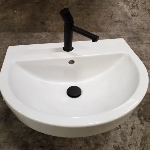 BRAND NEW WHITE CERAMIC BASIN WITH TAP 55×45CM