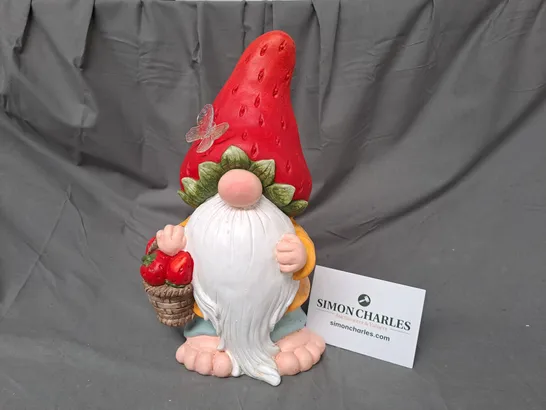 GARDEN REFLECTIONS LED FRUIT GNOME - STRAWBERRY