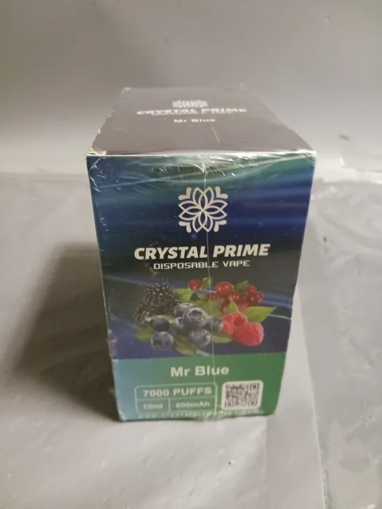 SEALED 10-PACK OF CRYSTAL PRIME 7000 PUFF 15ML DISPOSABLE APES - MR BLUE