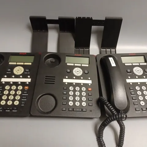 3 X AVAYA 1608-I BLK OFFICE TELEPHONES IN BLACK	