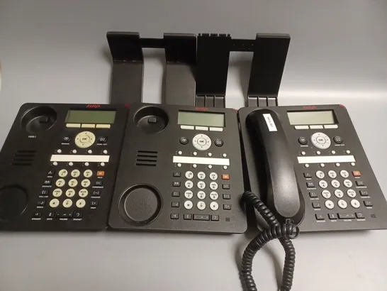 3 X AVAYA 1608-I BLK OFFICE TELEPHONES IN BLACK	