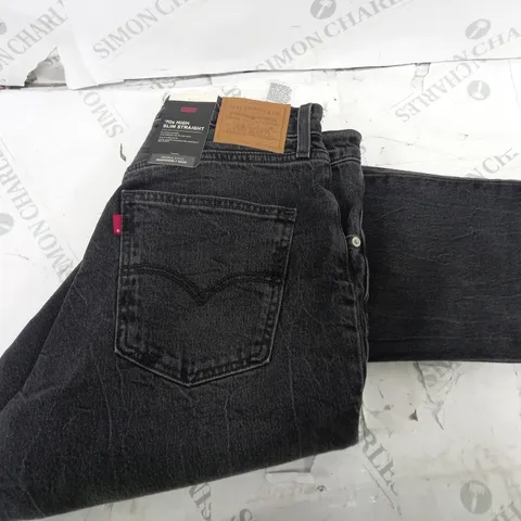LEVI 70'S HIGH SLIM STRAIGHT LEG JEANS IN GREY - SIZE 30