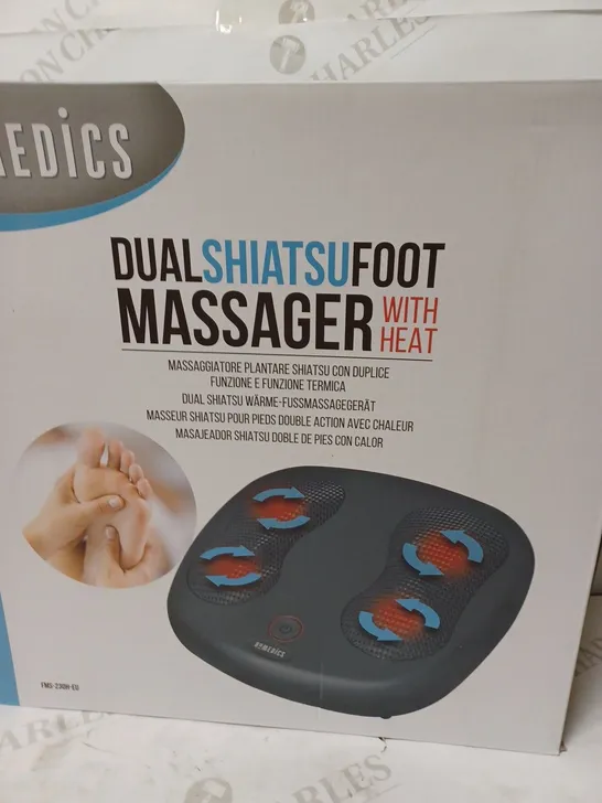 HOMEDICS DUAL SHIATSU FOOT MASSAGER, WITH HEAT