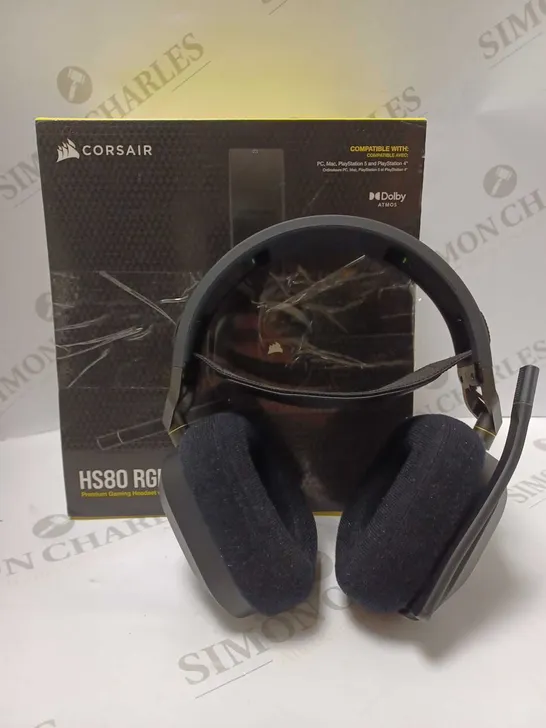 CORSAIR HS80 RGB WIRELESS PREMIUM GAMING HEADSET 