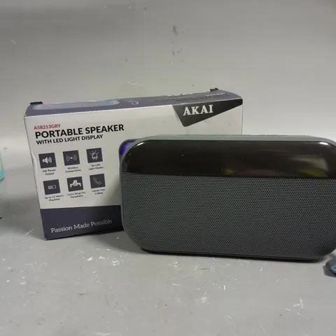 BOXED AKAI PORTABLE LED DISPLAY SPEAKER 