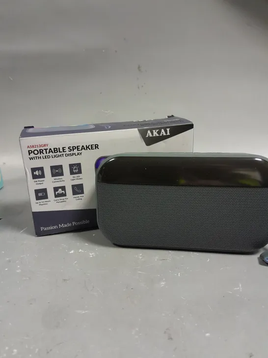 BOXED AKAI PORTABLE LED DISPLAY SPEAKER 