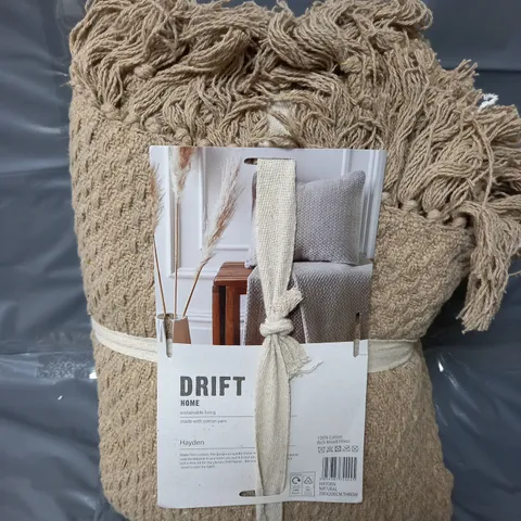 HAYDEN NATURAL COTTON THROW (200x200CM)