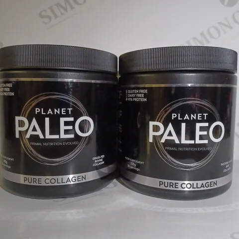 LOT OF 2 X 225G PLANET PALEO PURE COLLAGEN