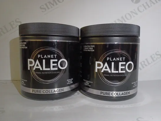 LOT OF 2 X 225G PLANET PALEO PURE COLLAGEN