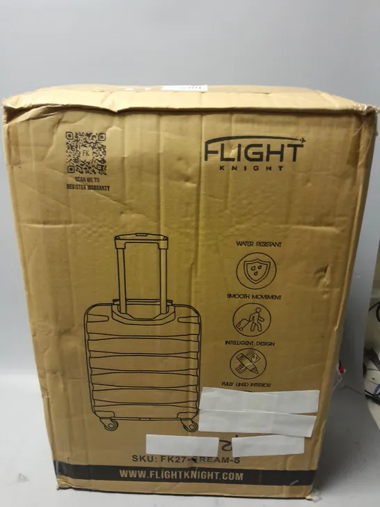 FLIGHT KNIGHT SUITCASE IN CREAM/BROWN