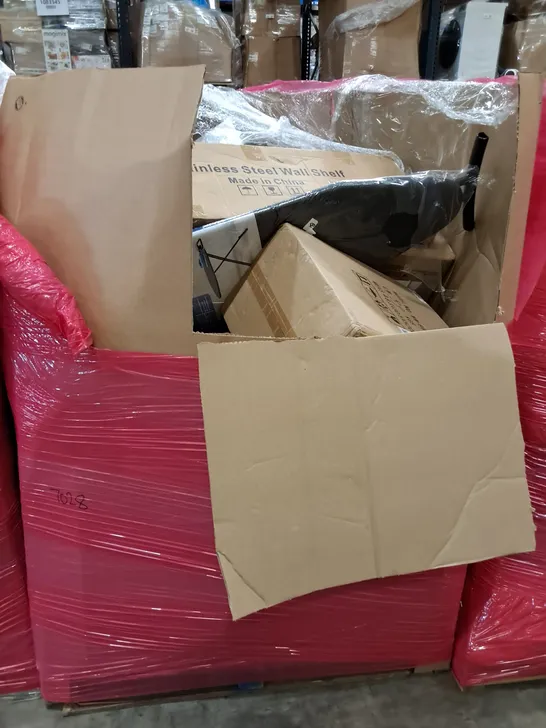 PALLET OF ASSORTED HOUSEHOLD ITEMS TO INCLUDE FAN LIGHT, DIGITAL AIR FRYER AND PET FENCE