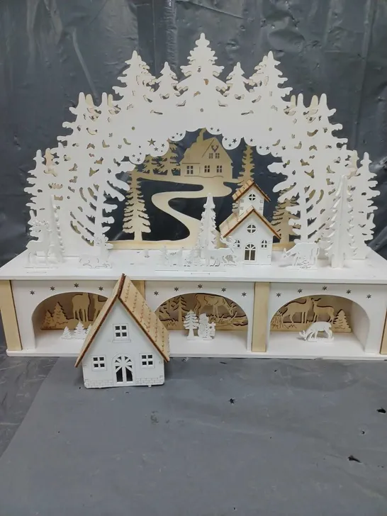 WHITE WOOD LIT VILLAGE SCENE RRP £34.99