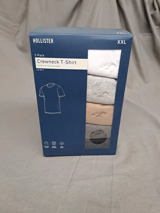 BOXED HOLLISTER CREWNECK T-SHIRT IN VARIOUS COLOURS - XXL