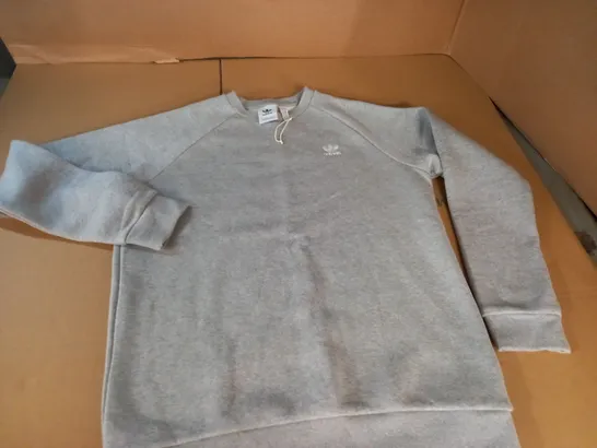 ADIDAS GREY CREW JUMPER - UK M