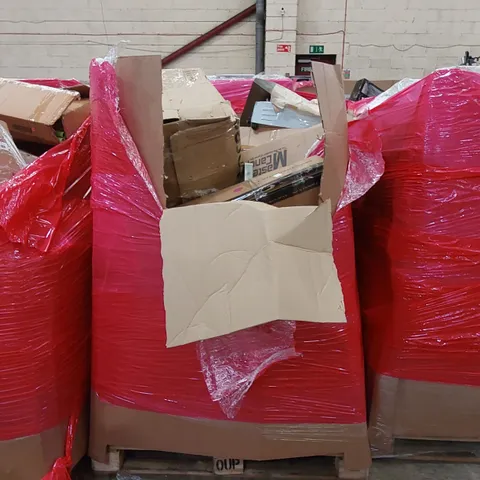 PALLET OF ASSORTED HOUSEHOLD ITEMS AND CONSUMER PRODUCTS. INCLUDES; BOXED FURNITURE ETC