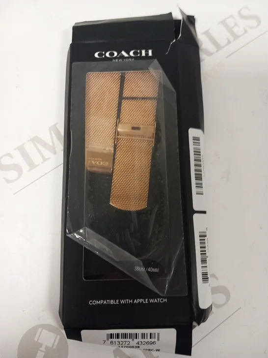 BOXED COACH APPLE WATCH STRAP