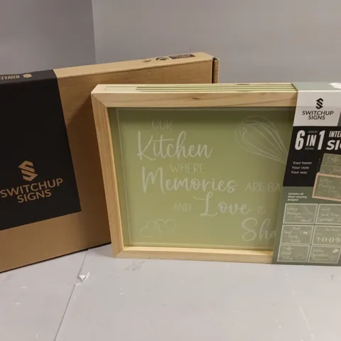 BRAND NEW BOXED KITCHEN COLLECTION 6-IN-1 INTERCHANGEABLE SIGN