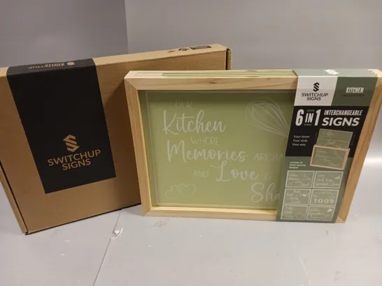 BRAND NEW BOXED KITCHEN COLLECTION 6-IN-1 INTERCHANGEABLE SIGN