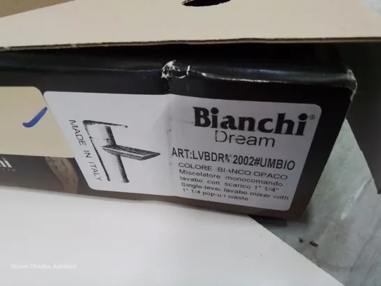 BOXED BIANCHI DREAM SINGLE LEVER LAVABO MIXER WITH POP UP WASTE