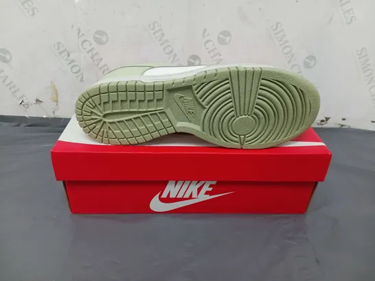 BOXED PAIR OF DUNK LOW NEXT NATURE TRAINERS IN OLIVE SIZE 7