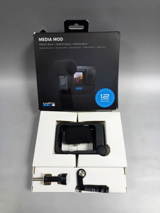 BOXED GOPRO MEDIA MOD FOR HERO 9/10/11 RRP £79.99