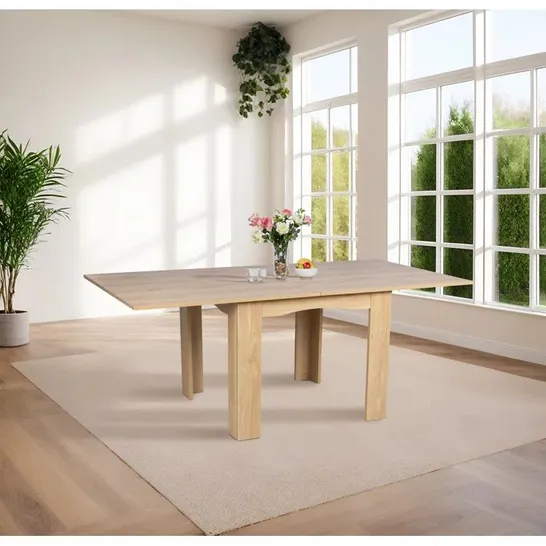 BOXED LUDDEN 80 L X 78 W DINING TABLE - OAK (1 BOX)