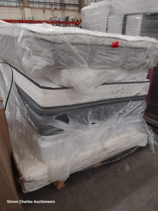 PALLET OF FIVE ASSORTED UNBAGGED MATTRESSES 