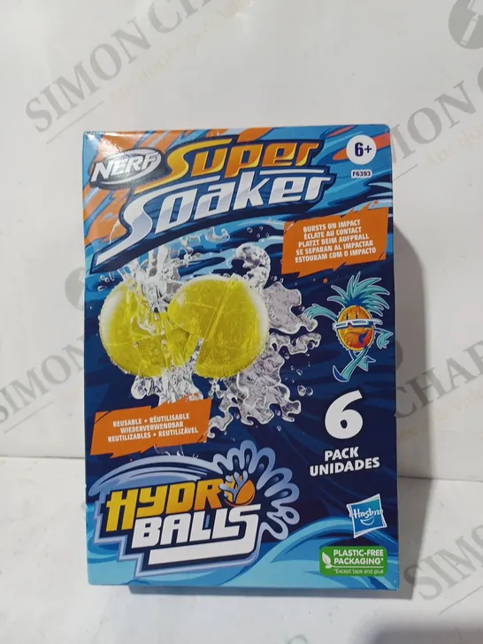 BOXED HASBRO NERF SET OF 6 SUPER SOAKER HYDRO BALLS