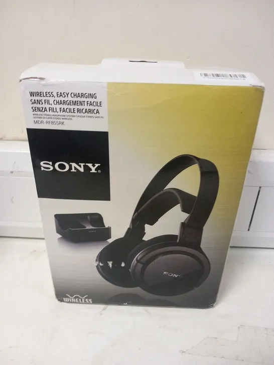 BOXED SONY MDR-RF855RK WIRELESS EASY CHARGINGSTEREO HEADPHONE SYSTEM