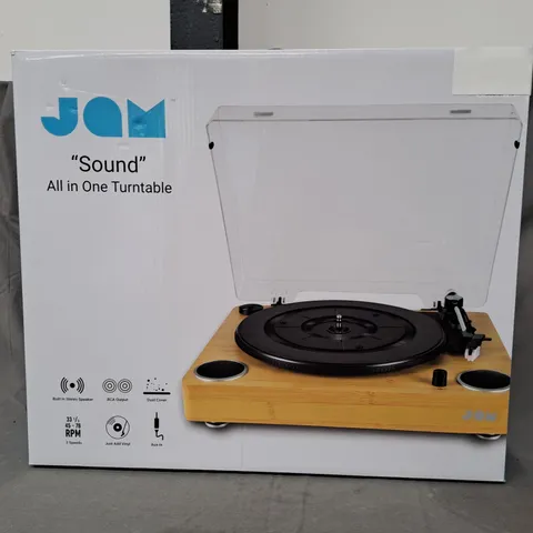 SET OF TWO BOXED JAM "SOUND" ALL IN ONE TURNTABLES