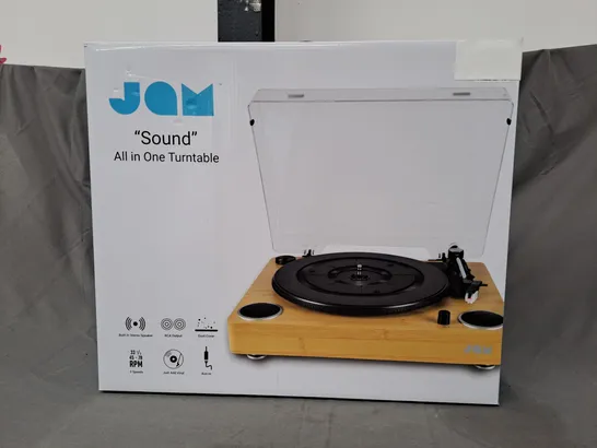 SET OF TWO BOXED JAM "SOUND" ALL IN ONE TURNTABLES