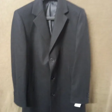 BRAND NEW MOSES KUSHNER 100% WOOL BUTTON FRONT COAT IN BLACK - M