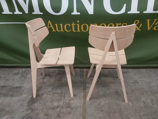 BRAND NEW BOXED SET OF 2 ZEST SIDE CHAIRS - BEECH (1 BOX) RRP £258