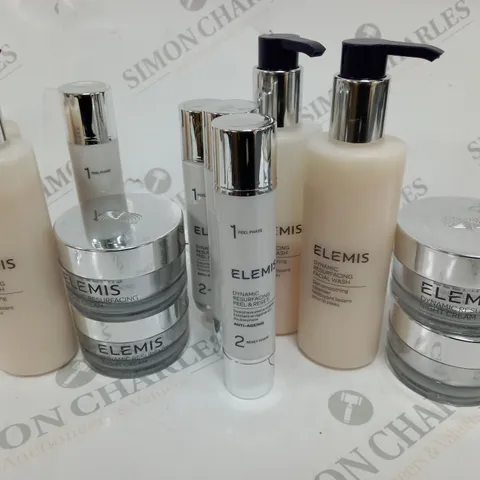 LOT OF 12 ELEMIS BEAUTY ITEMS TO INCLUDE FACE WASH, NIGHT CREAM AND PEEL RESET