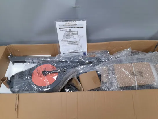 BOXED DAVINA FITNESS FOLDING MAGNETIC EXERCISE BIKE - CORAL - COLLECTION ONLY