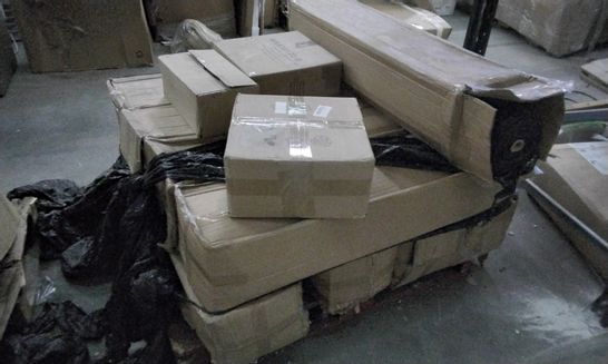 PALLET OF APPROXIMATELY 9 BOXED ROLLS OF BLACK TARPAULIN 